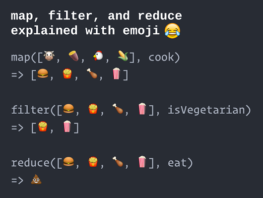 map filter reduce in emoji